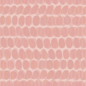 Rose pink abstract pebble dots