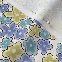 Cool Ditsy Floral Blues