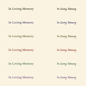 in loving memory labels ivory