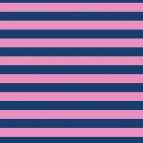 Stripe Pink and Navy Blue