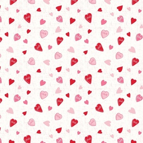 Candy Hearts- Red-Pink
