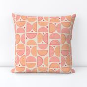 Grungy Half Dots - Pantone Peach Plethera - LARGE