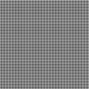 Black polka dots on a white background 
