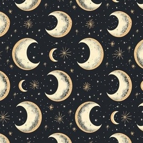 Moon phases of the moon simple black background