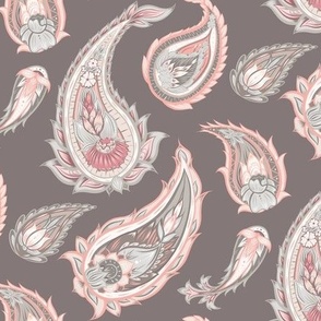 Paisley pattern in pastel colors