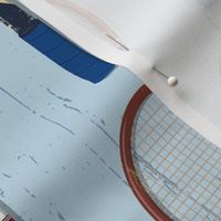 Vintage Tennis Rackets light blue