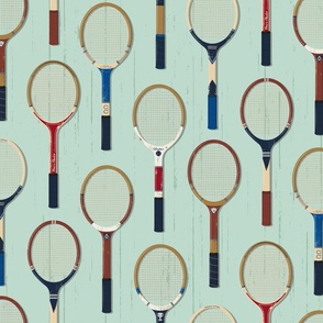 Vintage Tennis Rackets light green