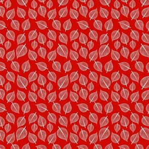 Red and White Little Leaves