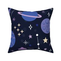 Celestial Sky in Blues and Purples - LARGE  Scale