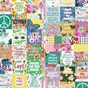 Love and Positive Quotes Quilt for smaller projects