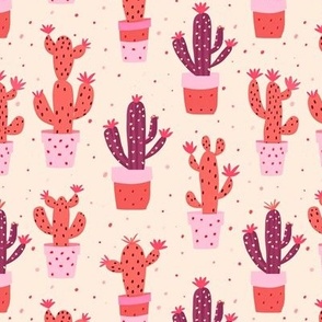 Pink cactus red cactus girly teen