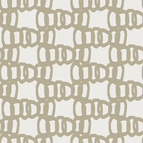 Freestyle Doodle Khaki Links - Sand Brown Abstract