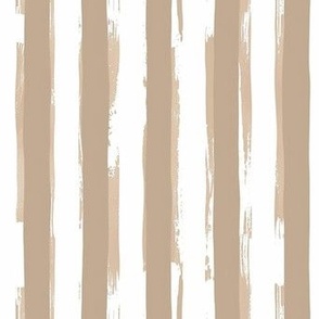 Painted stripes in beige and white pinstripe