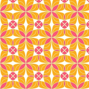 happy  orange white red geometrical