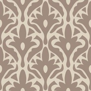 Abstract Boho Tiles in Art Deco Style - Light Brown + Beige