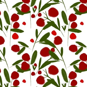 Red Cherries on a white background-SMALL 