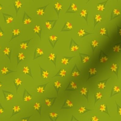 playful daffodils green