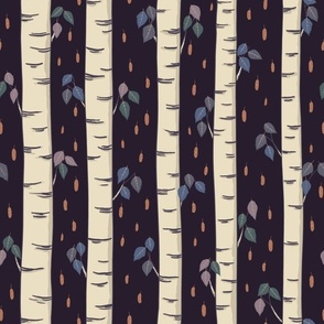 Birch trees navy