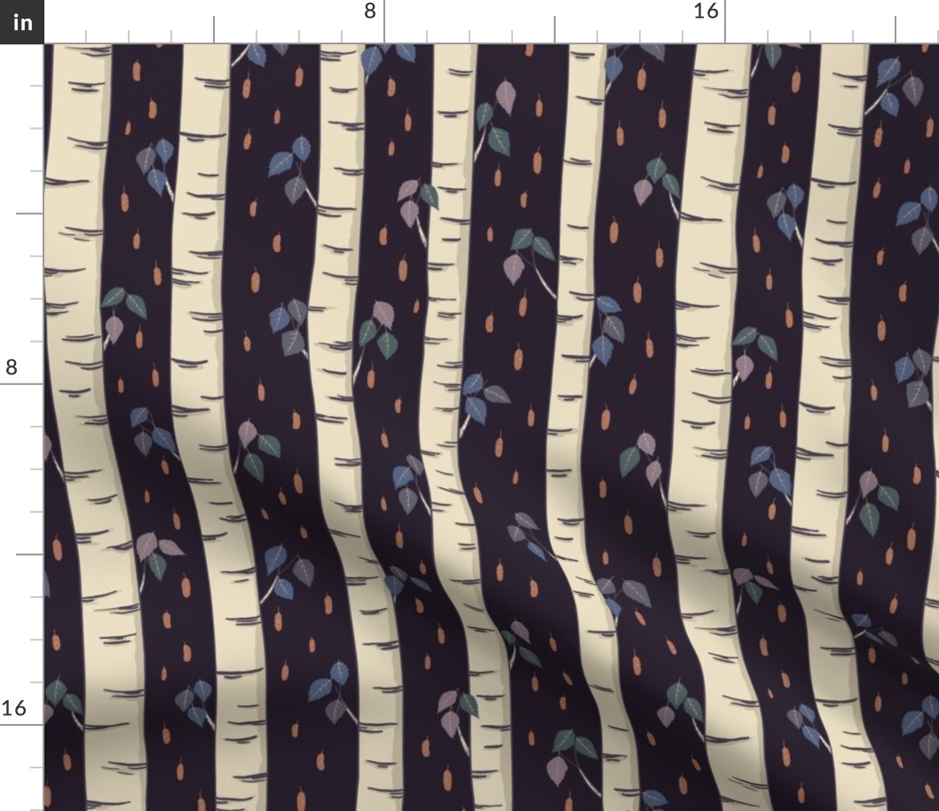 Birch trees navy