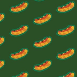 Hot Dog Icon Green