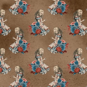 Vintage Alice Brown Background