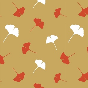 Gold Ginko Pattern