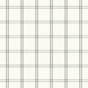 Windowpane Plaid - 12" large - pewter gray 