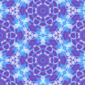 Blue Purple Abstract Tie Dye