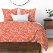 MODERN ORCHID FLORAL CUT OUT FLOWER SHAPES-LARGE-SCALE-PINK AND ORANGE