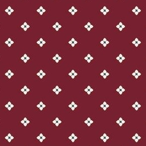 Cottagecore Farmhouse Ditsy Diamond Floral in Brick Red