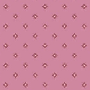 Cottagecore Farmhouse Ditsy Diamond Floral in Tonal Dusty Mauve