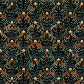 Art Deco Plants on Blender Background