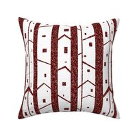 street houses wine red stripes 5a0000