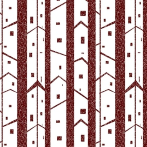 street houses wine red stripes 5a0000