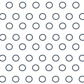 Blue circles or open dots on white