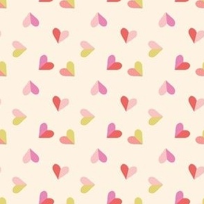 Mini Hearts tropical pinks