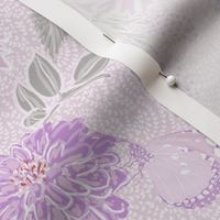 Spring Girly Butterfly Flower Garden - Lavender Purple