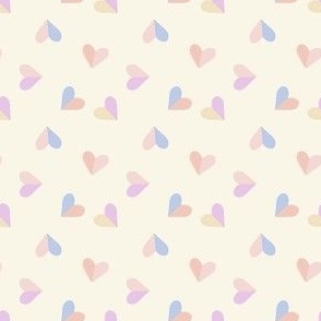 Mini Hearts tropical pastel