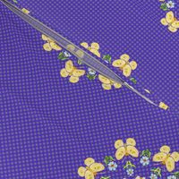 Kaleidoscope Butterflies and Blooms on Purple