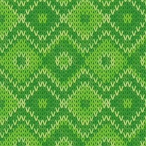 Tribal Knit - Spring Greens