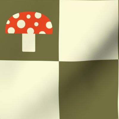 checkboard mushrooms Wallpaper