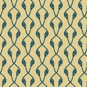 Crosshatch of Acorns [beige] medium