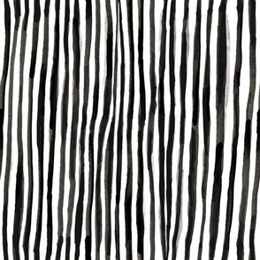 Black and white watercolor stripes