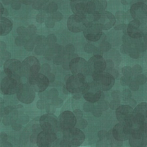 Floral Cut Out - Fabric Texture - Teal Blender