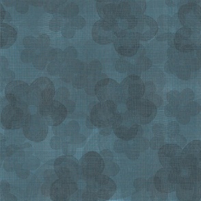 Floral Cut Out - Fabric Texture - Blue Blender