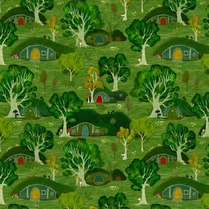 Hobbit Town - spring green (medium)
