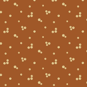 Scattered Nut Harmony [ivory on brown] medium