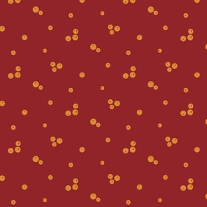 Scattered Nut Harmony [orange on dark red] medium