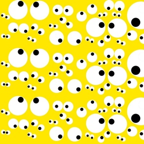 Googly Goo Goo Eyes on Neon Yellow