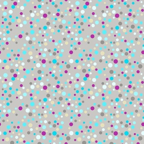 (S) Confetti Dots on Light Gray